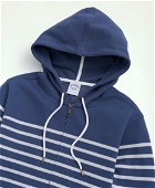 Brooks Brothers Men's Mariner Stripe Hoody in Cotton Pique Blend | Blue/White