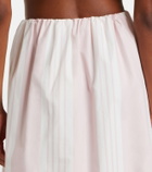 Posse Rosie striped cotton midi skirt