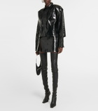Stouls Patent leather cropped jacket
