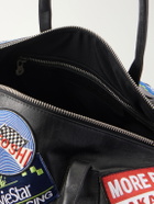 Satoshi Nakamoto - Codex Patch Weekender Embellished Leather Bag - Black