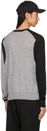 Neil Barrett Grey Asymmetric Sweater