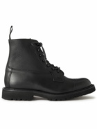 Tricker's - Grassmere Pebble-Grain Leather Boots - Black