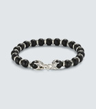 David Yurman Spiritual Beads sterling silver bracelet with black onyx