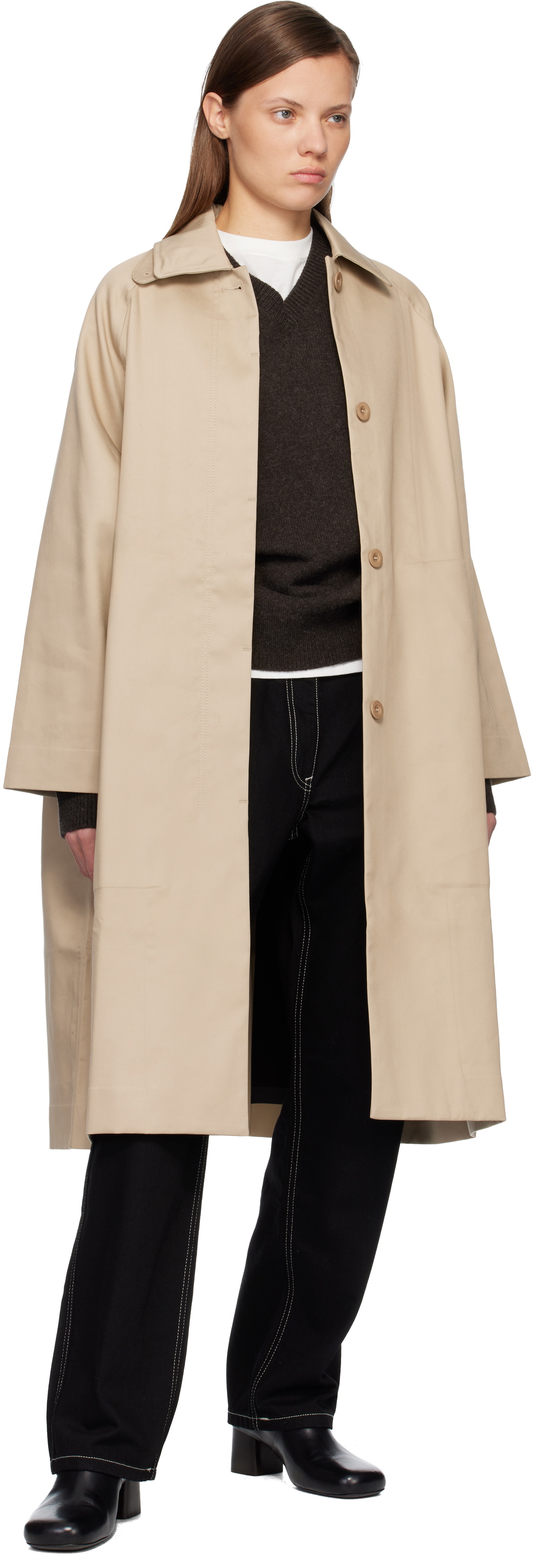 CASEY CASEY Beige Carlyle Trench Coat