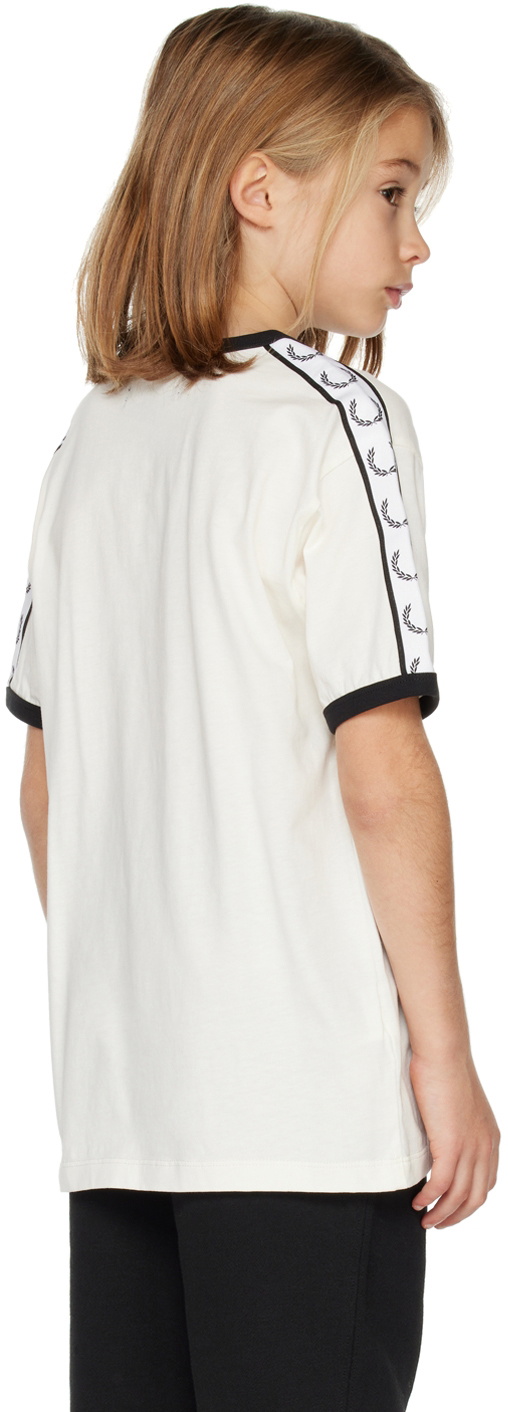 Fred Perry Kids White Taped Ringer T-Shirt Fred Perry