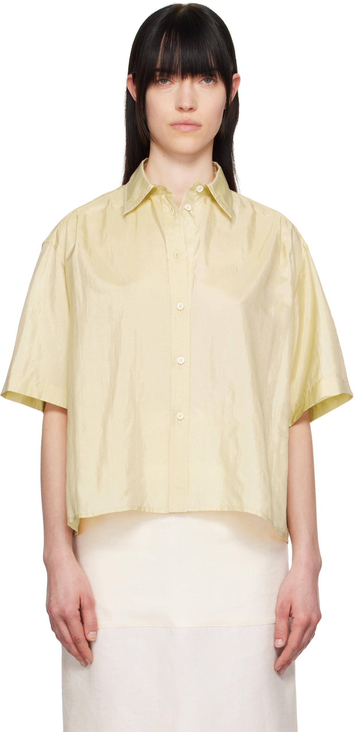トップス zoe sailor collar shirts / yellow M RACHEL ZOE Los Angeles New York Yellow Button Up Sleeveless