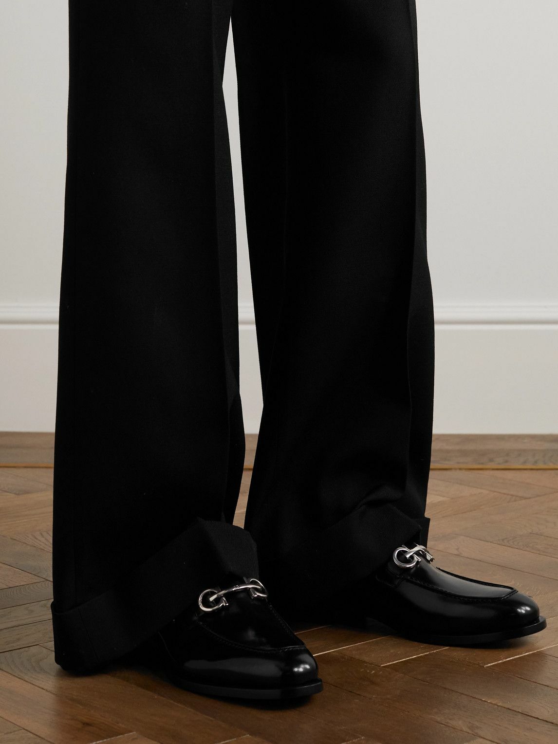 Salvatore Ferragamo - Gustav Emebllished Polished-Leather  display picture 1