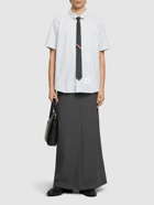 THOM BROWNE - Striped Cotton Straight Fit Shirt