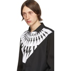 Neil Barrett Black and White Modernist Thunderbolt Shirt