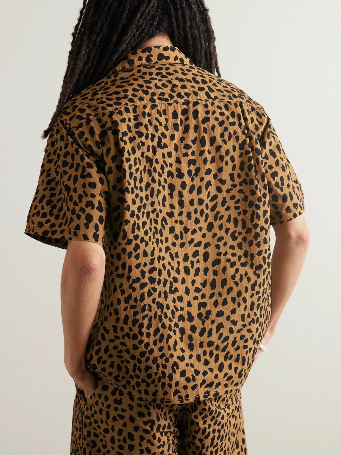 Wacko Maria - Gramicci Convertible-Collar Leopard-Print Nylon Shirt - Neutrals