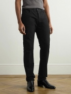 SAINT LAURENT - Straight-Leg Cotton-Canvas Trousers - Black