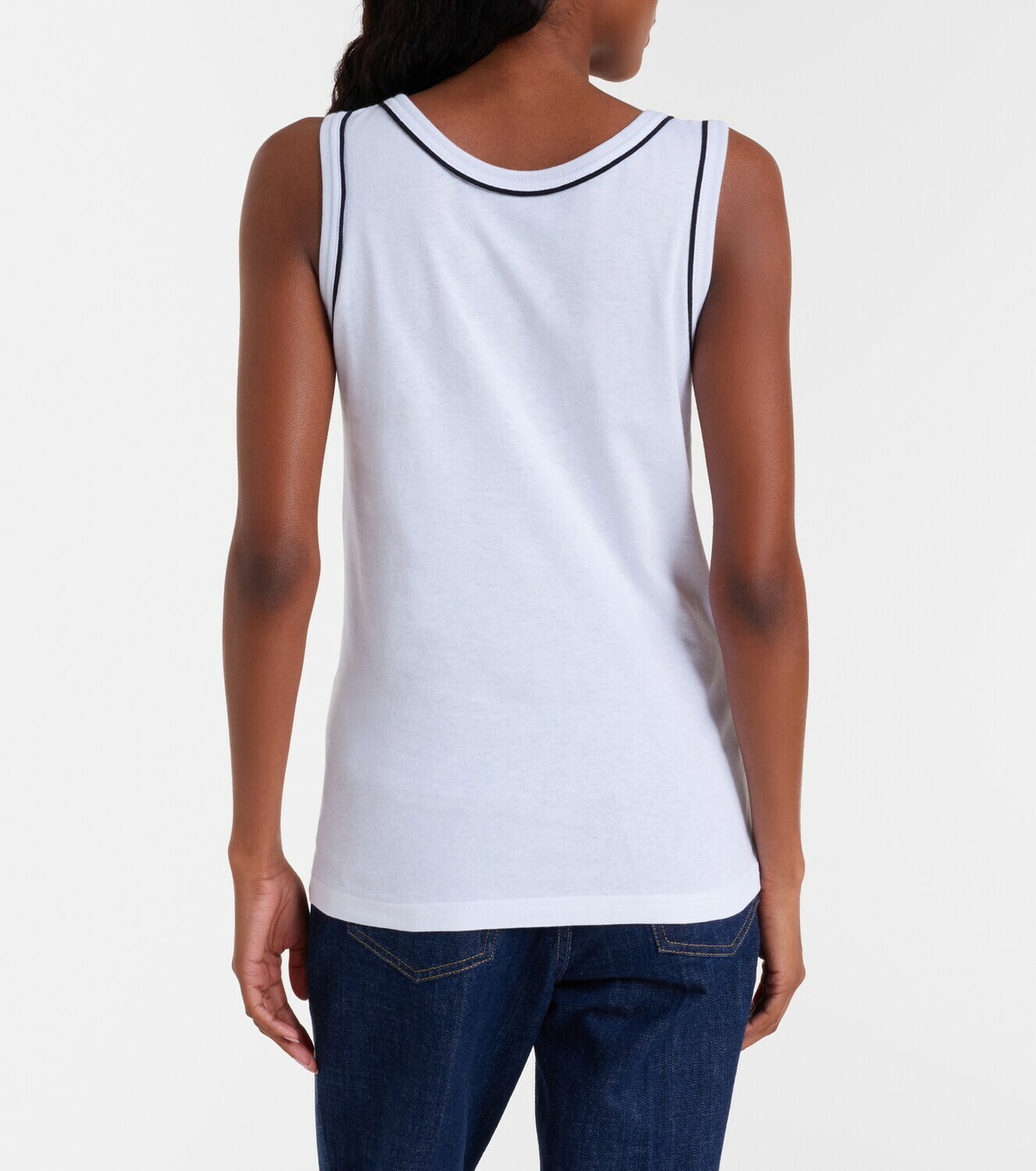 Valentino VLogo cotton jersey tank top