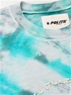 POLITE WORLDWIDE® - Yin Yang Embroidered Tie-Dyed Recycled Cotton-Jersey Sweatshirt - Green