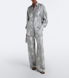 Stella McCartney Printed silk satin shirt