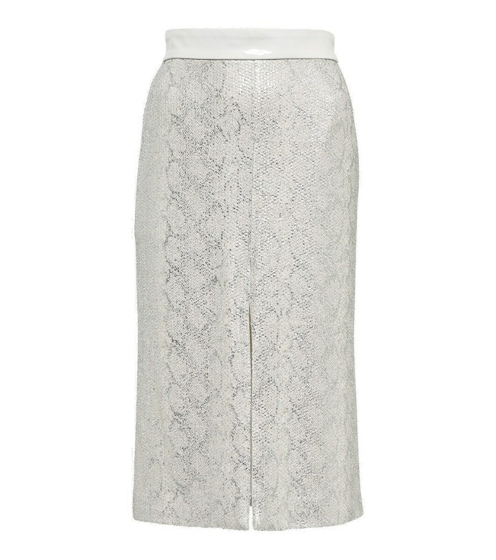 Photo: Jacques Wei Sequined snake-effect midi skirt