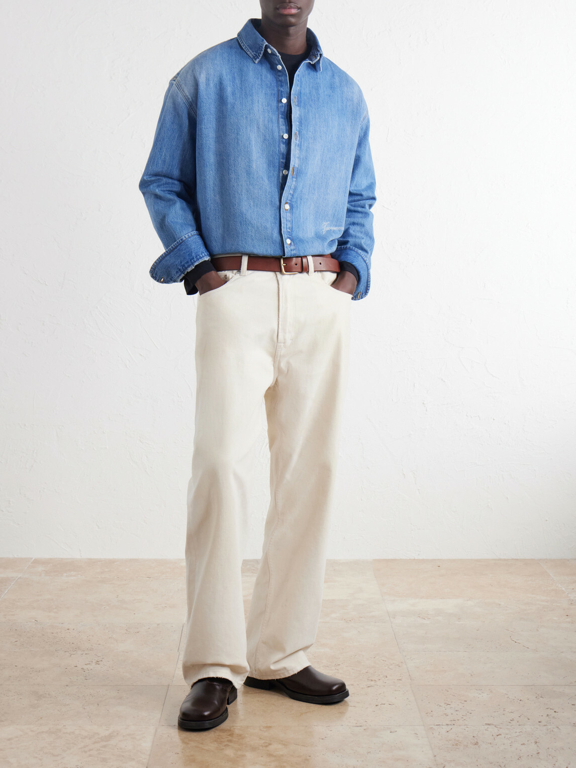 Jacquemus - Logo-Printed Denim Shirt - Blue