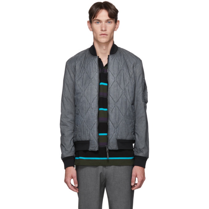 Photo: Boss Grey Quilted Top Dyed Jacket