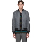 Boss Grey Quilted Top Dyed Jacket