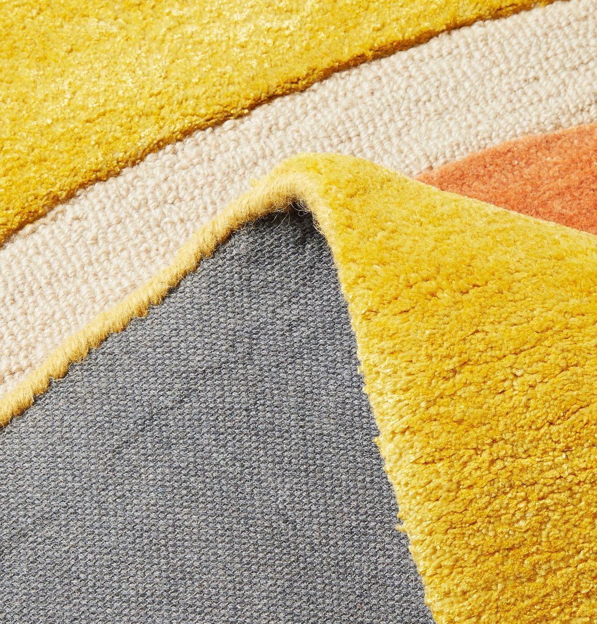 Pieces - Sunset Patterned Rug, 6' x 9' - Yellow
