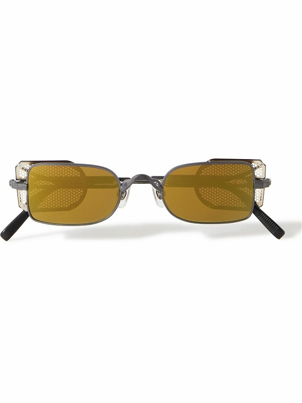 Photo: Matsuda - Rectangle-Frame Silver-Tone Sunglasses