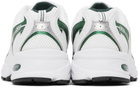 New Balance White & Green 530 Sneakers