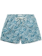 Atalaye - Mahasti Mid-Length Printed Recycled Swim Shorts - Blue