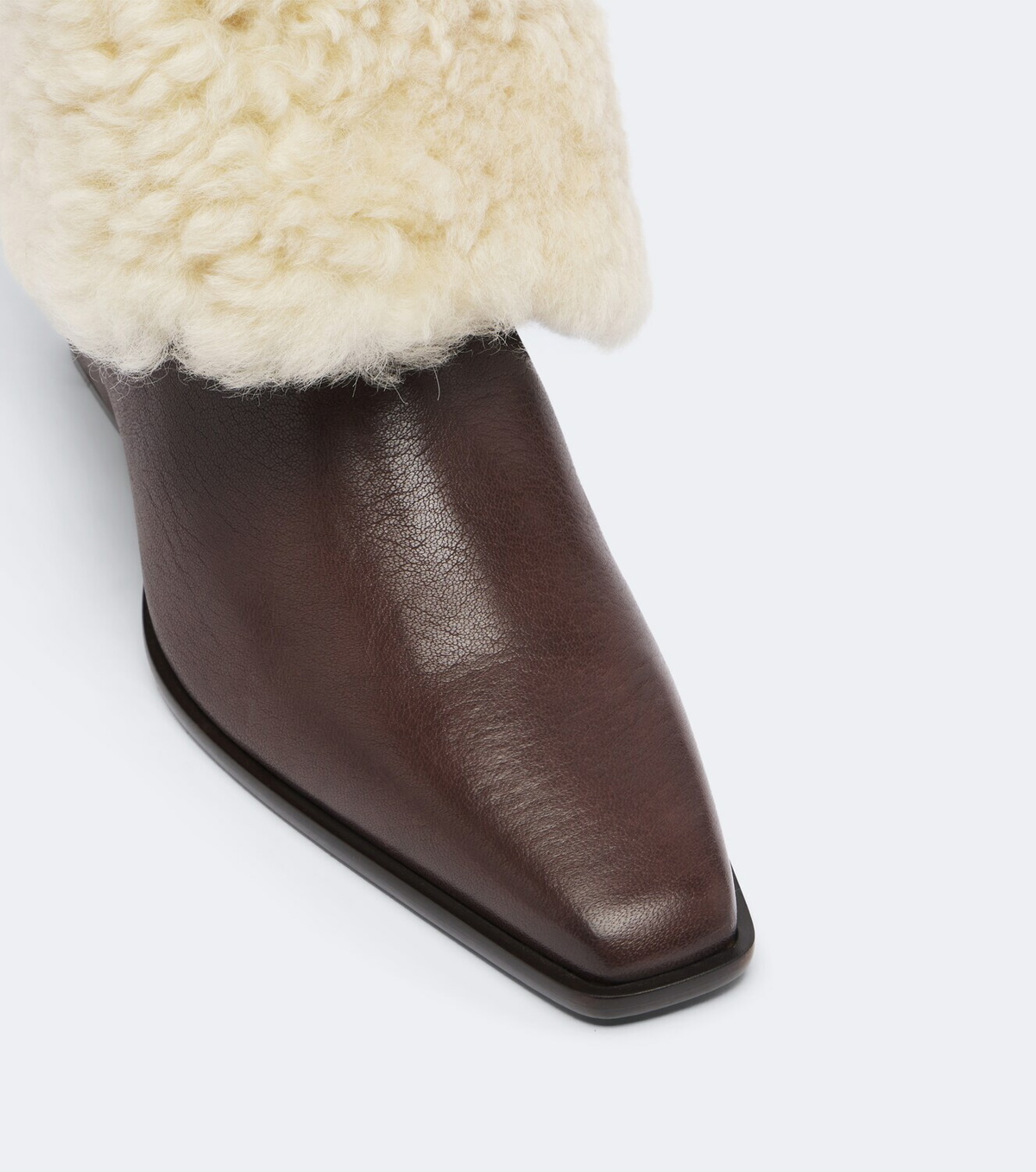 Paris Texas Bettina leather and shearling ankle boots