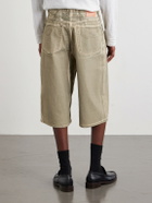 Acne Studios - Judda U Lux Straight-Leg Printed Denim Shorts - Neutrals