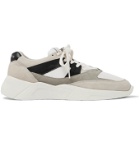 Fear of God Essentials - Leather-Trimmed Suede and Mesh Sneakers - Neutrals