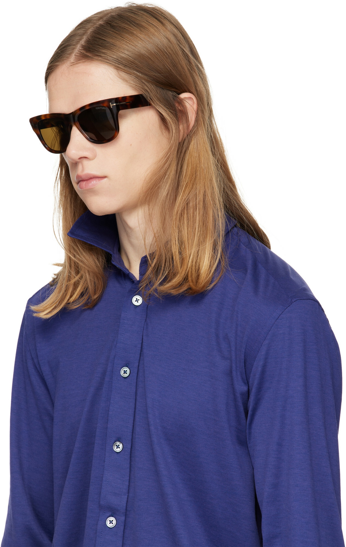 TOM FORD Brown Finn Sunglasses