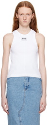 Moschino Jeans White Patch Tank Top