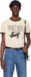 Valentino Off-White Cotton 'Panther' Print T-shirt