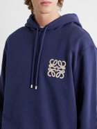 LOEWE - Paula's Ibiza Anagram-Embroidered Cotton-Jersey Hoodie - Blue
