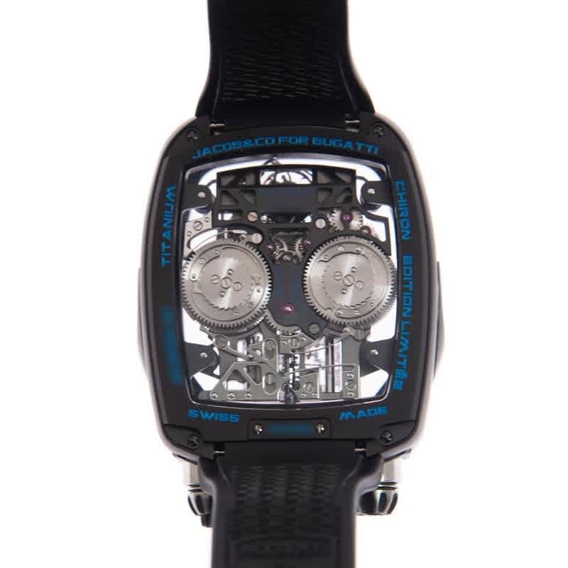Jacob & Co. Bugatti Chiron Tourbillon Hand Wind Black Dial Unisex Watch BU200.21.AE.AB.ABQFA