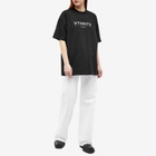 VTMNTS Women's Paris Crystal Logo T-Shirt in Black