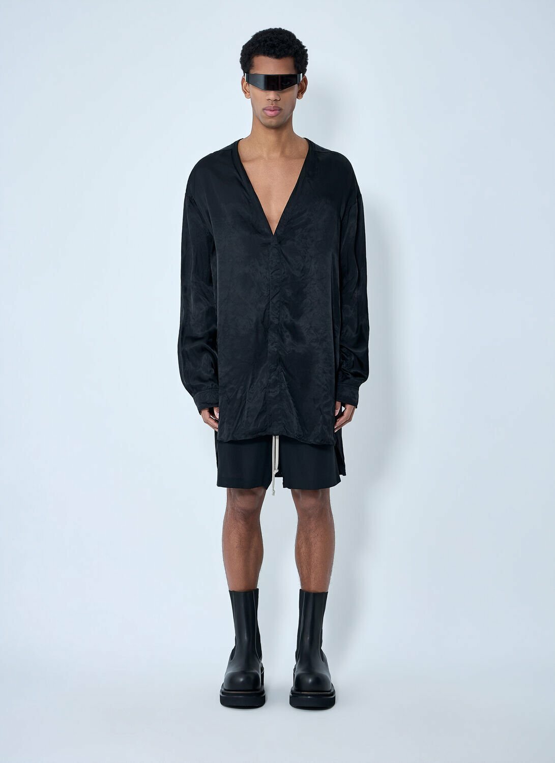 Rick Owens Oversized V-Neck Shirt Rick Owens