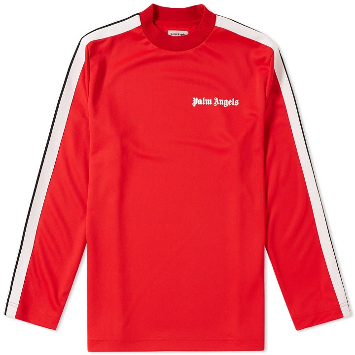 Photo: Palm Angels Track Taping Long Sleeve Tee Red