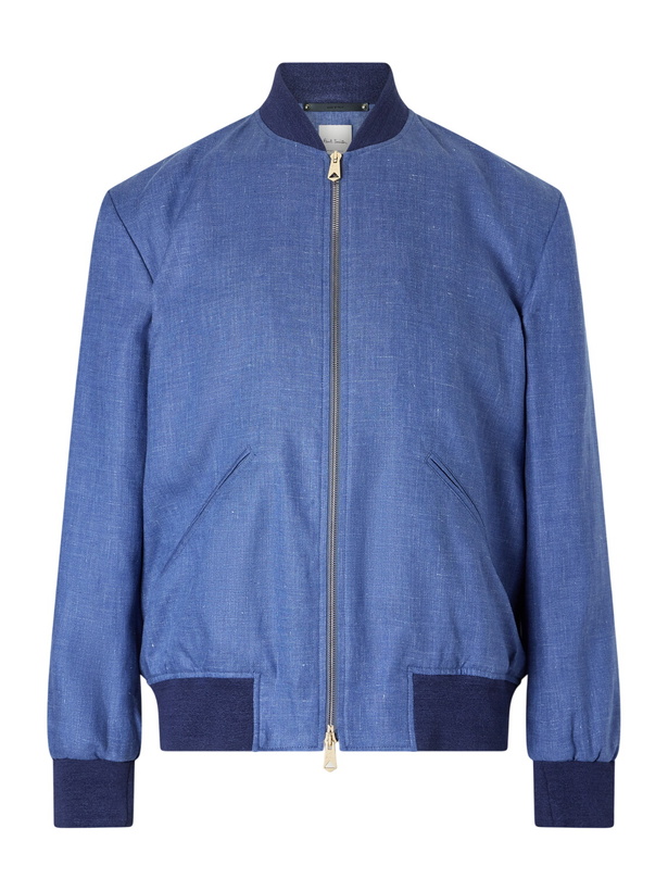 Photo: Paul Smith - Linen Bomber Jacket - Blue