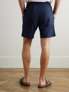 Frescobol Carioca - Augusto Cotton-Blend Terry Drawstring Shorts - Blue