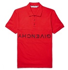 Givenchy - Slim-Fit Logo-Embroidered Cotton-Piqué Polo Shirt - Red