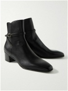 SAINT LAURENT - Terry Jodhpur Leather Boots - Black