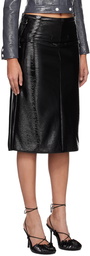 Courrèges Black One Strap Midi Skirt