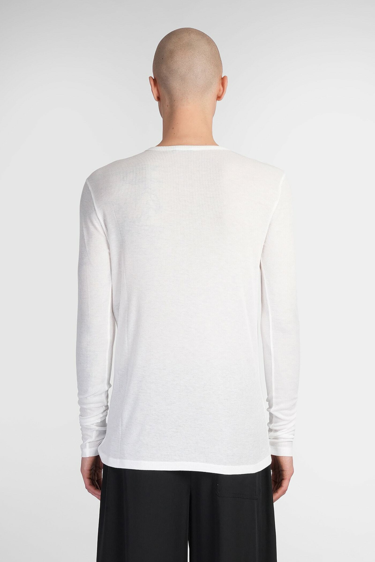 Ann Demeulemeester Greg T-shirt In White Viscose Ann Demeulemeester