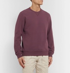 Brunello Cucinelli - Fleece-Back Stretch-Cotton Jersey Sweatshirt - Burgundy