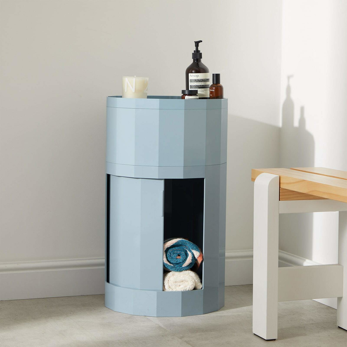 新品未使用 HAY FACET CABINET HIGH ミスティブルー HAY Facet Cabinet - Tall in Misty Blue HAY