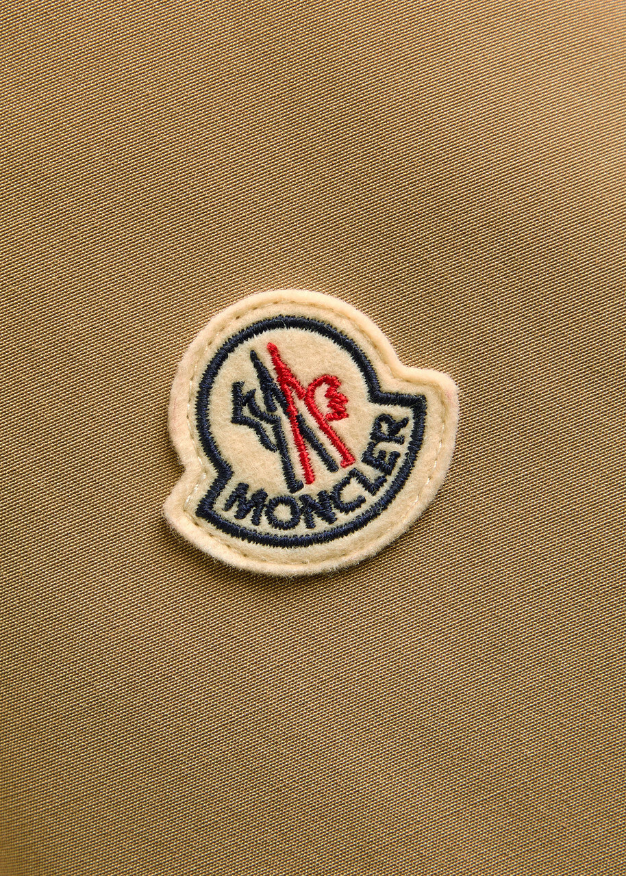 Moncler Reversible Padded Woven Bomber Jacket Beige