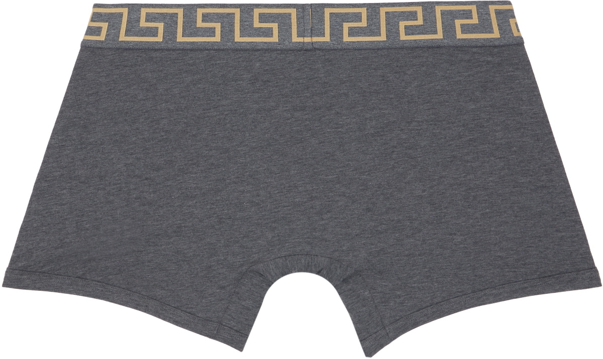 Versace Gray Cotton-Jersey Long Boxer Briefs
