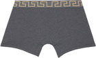 Versace Gray Cotton-Jersey Long Boxer Briefs