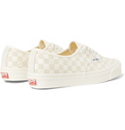 Vans - OG Authentic LX Suede-Trimmed Checkerboard Canvas Sneakers - Men - Off-white