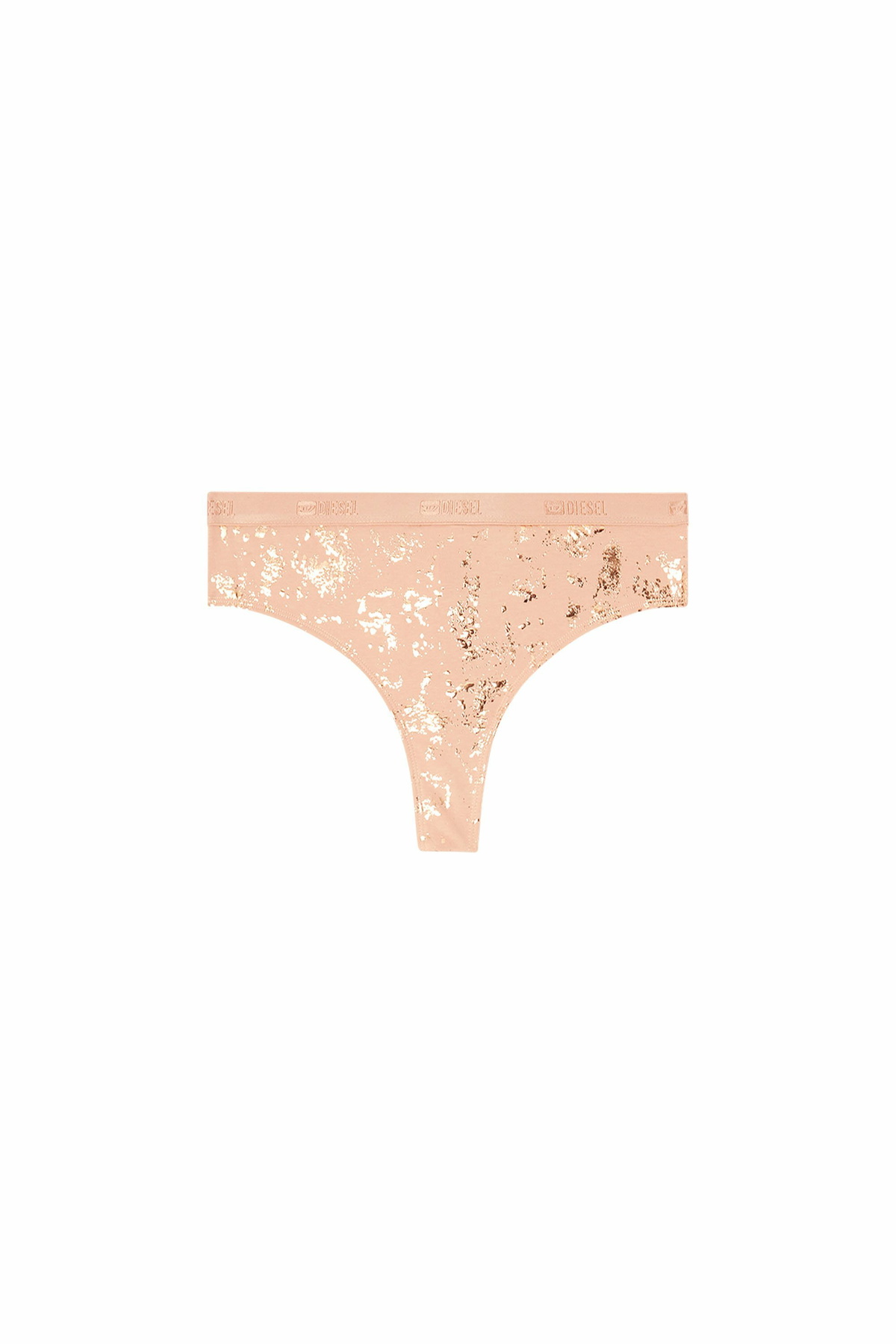 Diesel Thong in metallic-effect stretch cotton - Strings Womens in Pink
